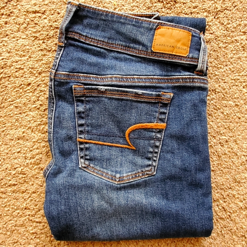 American Eagle Super Stretch Kick Boot Jeans 4 Regular